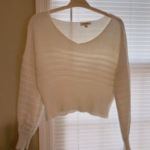 White beachy sweater